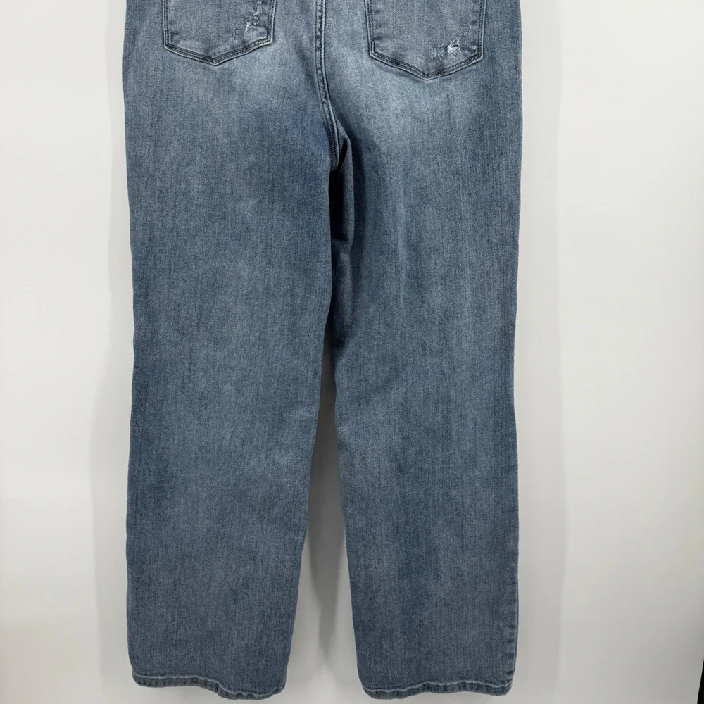 Judy Blue Straight Fit Jean Light/Medium Wash Denim Women 13/31 Boot Cut Stretch